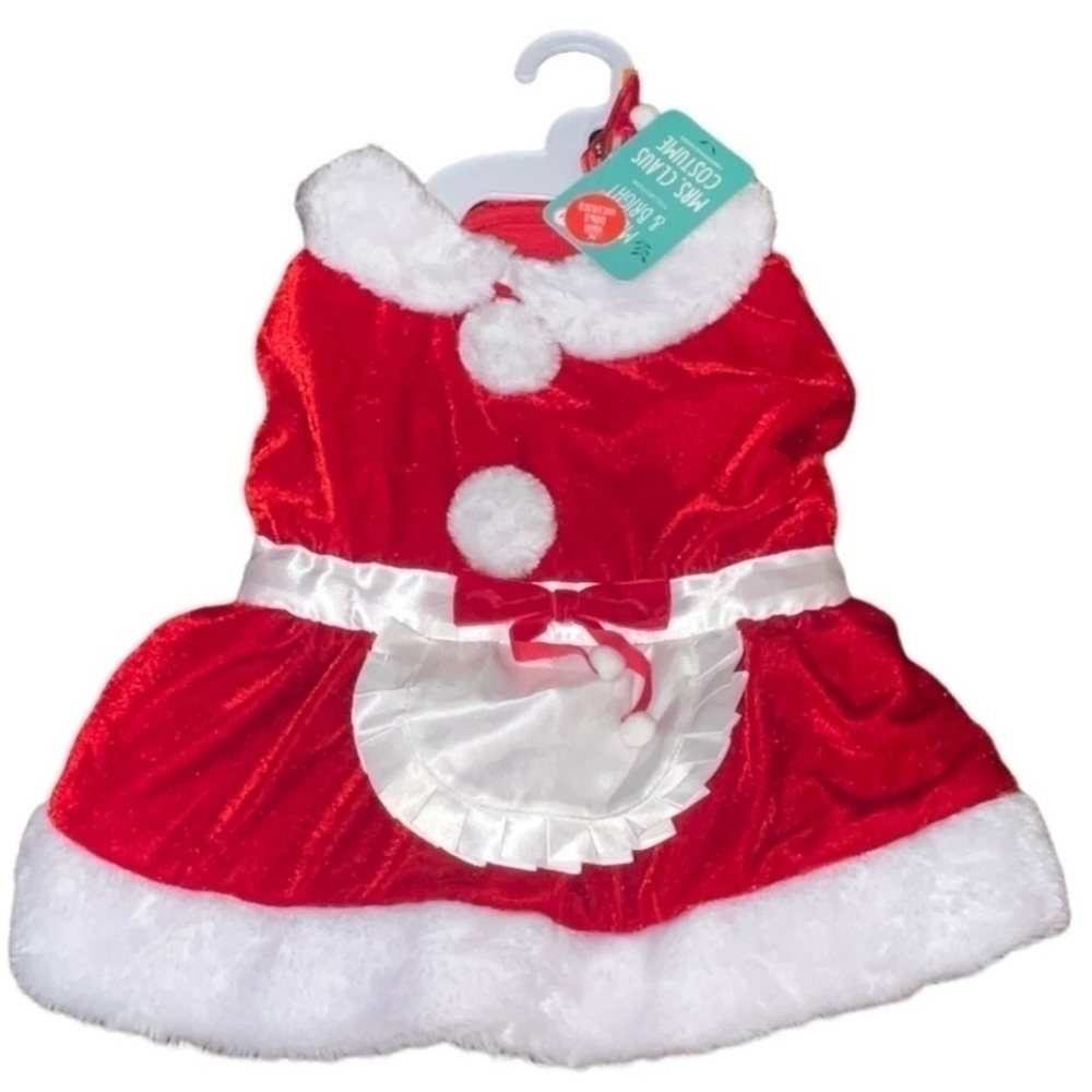 NWT Merry & Bright Collection Mrs. Claus Dog Costume Christmas Holiday Pet New